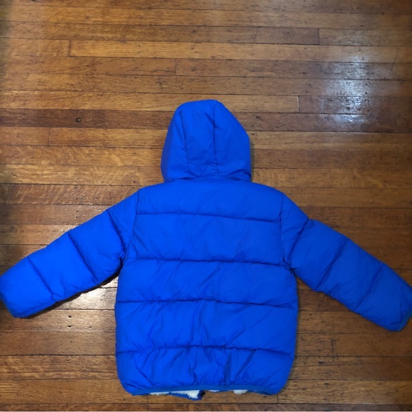New Kimjun Unisex Blue Quilted Puffer Coat Lined W/Warm Faux Soft Fur Size 6-7 - Picture 2 of 12